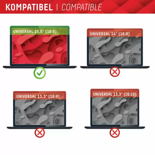 DISPLEX Privacy Safe Film de confidentialité Notebook / MacBook 39,6 cm (15,6") Format d'image: 16:9 01763 Universal DISPLEX Privacy Safe Film de confidentialité Notebook / MacBook 39,6 cm (15,6") Format d'image: 16:9 01763 Universal