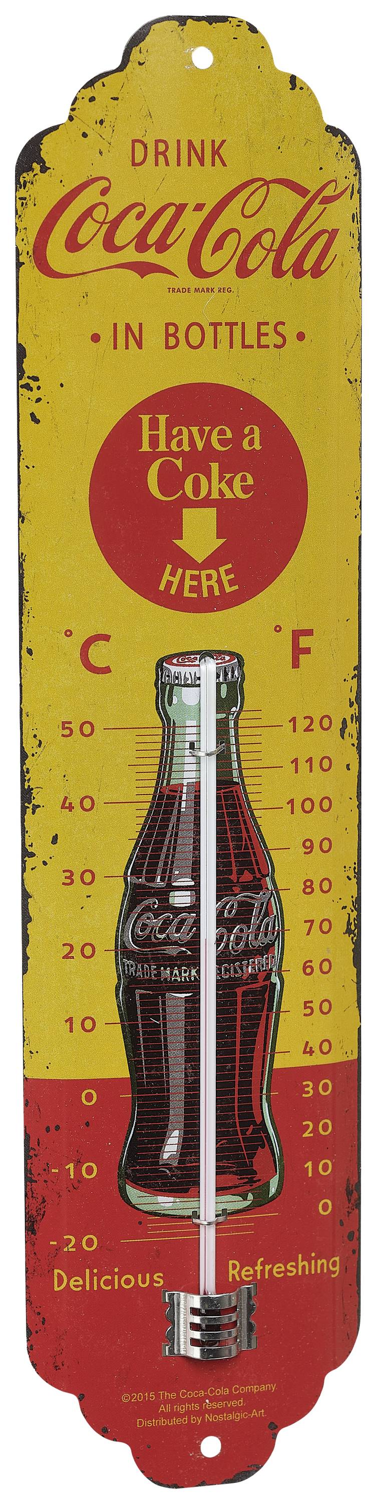 TFA Dostmann NOSTALGIC ART Coca Cola Thermomètre jaune, rouge 12.2060.10