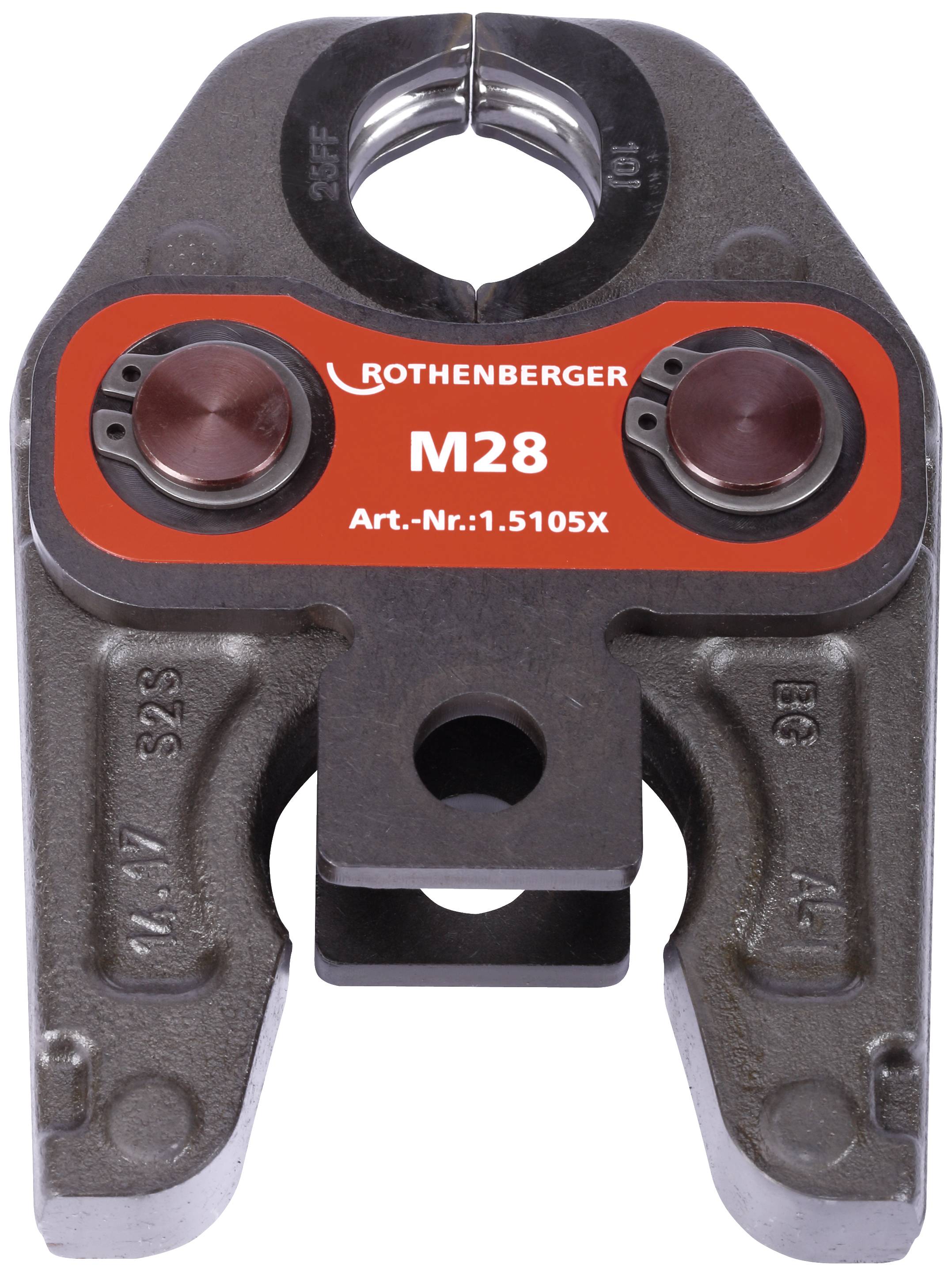 Un outil de sertissage robuste de ROTHENBERGER, modèle M28, réf. : 1.5105X, adapté pour le sertissage de tubes.