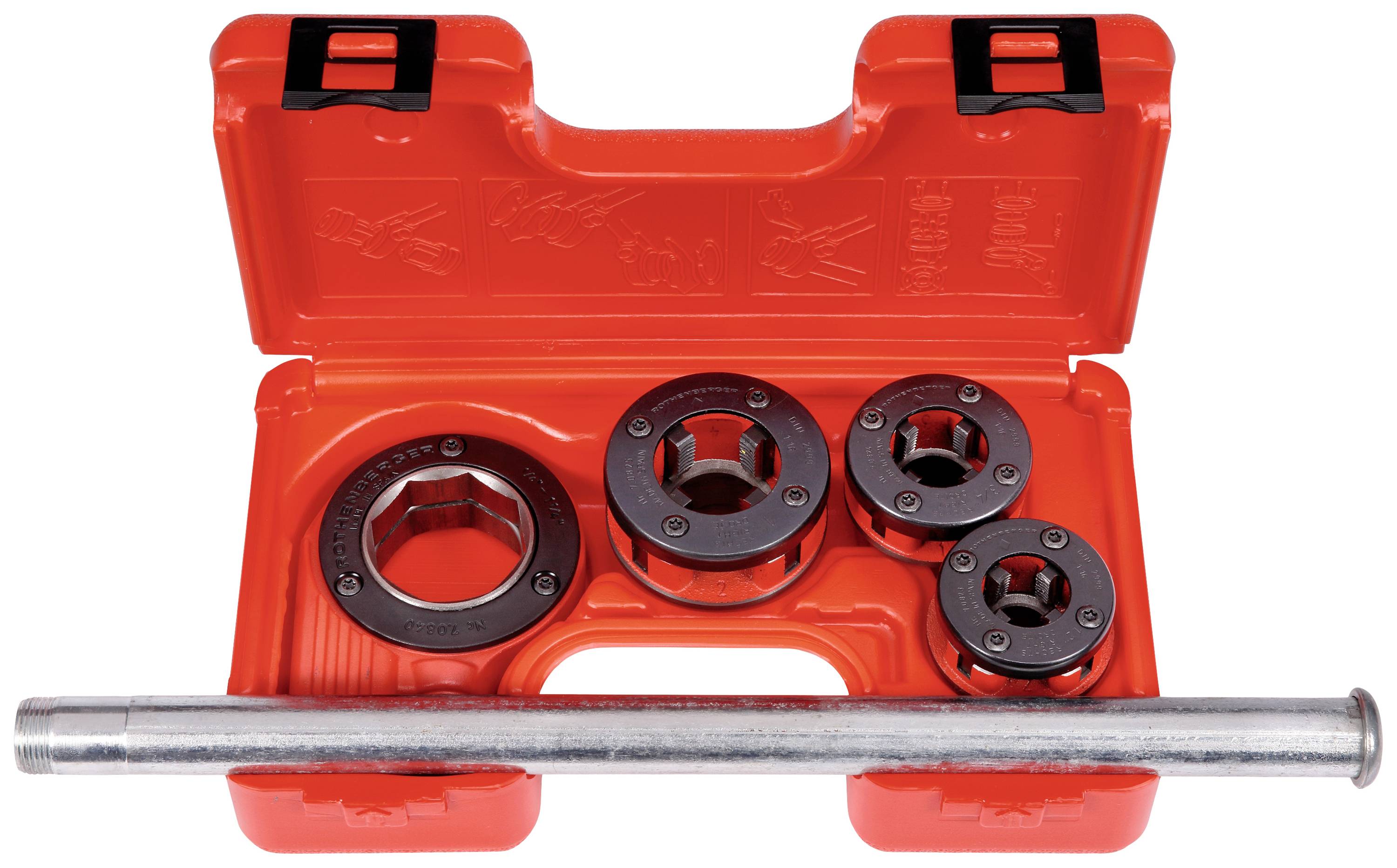 Rothenberger SET SUPER CUT, BSPT R, 1/2-1" dans la mallette 070780X
