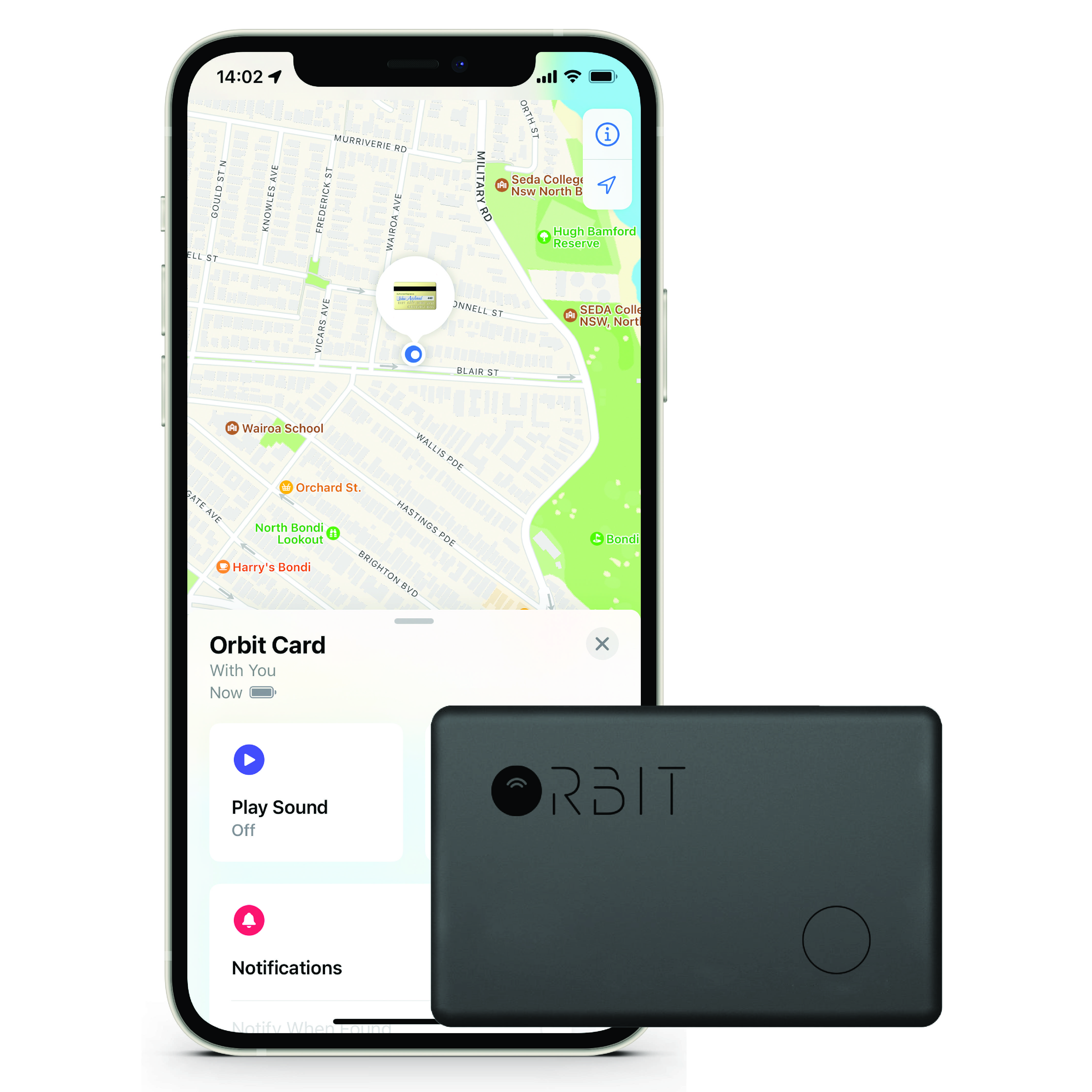 Orbit ORB623 Traceur GPS traceur de bagages noir