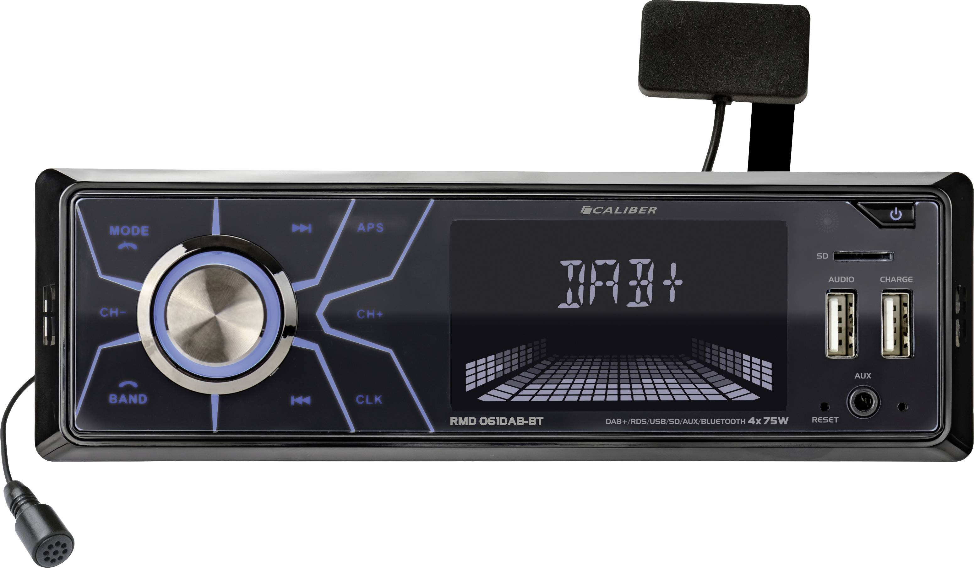 Caliber RMD061DAB-BT Autoradio tuner DAB+, kit mains libres bluetooth, avec télécommande