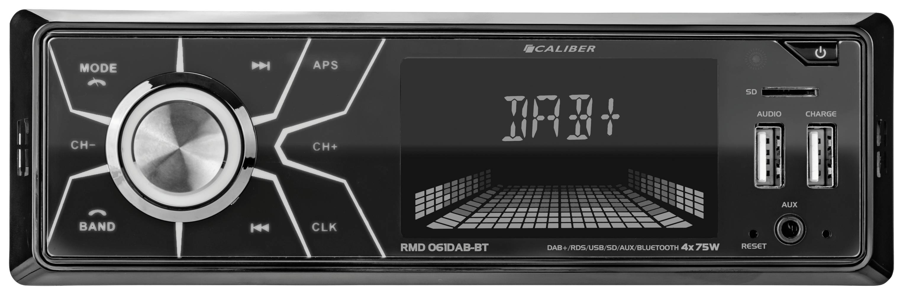 Caliber RMD061DAB-BT Autoradio tuner DAB+, kit mains libres bluetooth, avec télécommande