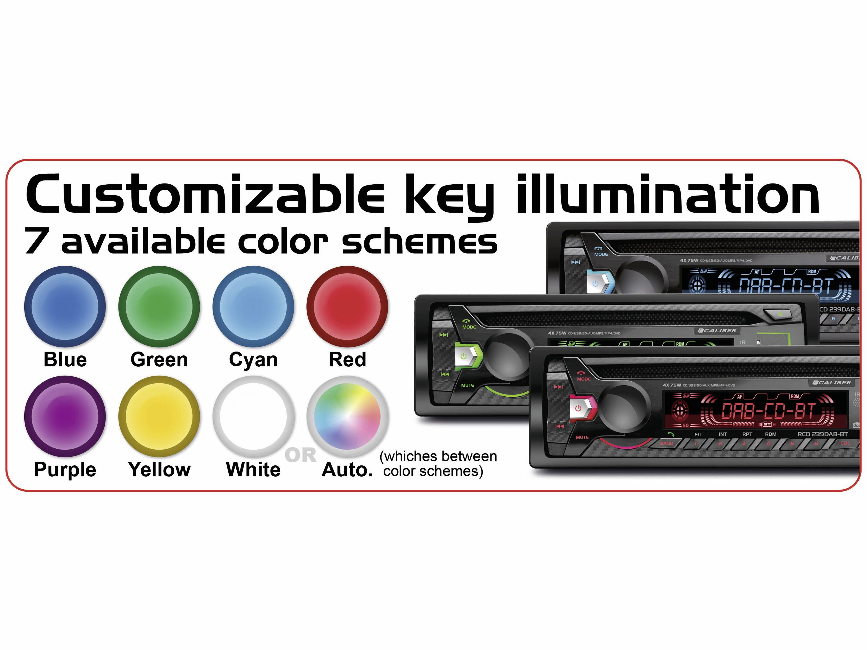 Caliber RCD239DAB-BT Autoradio tuner DAB+, kit mains libres bluetooth, avec télécommande