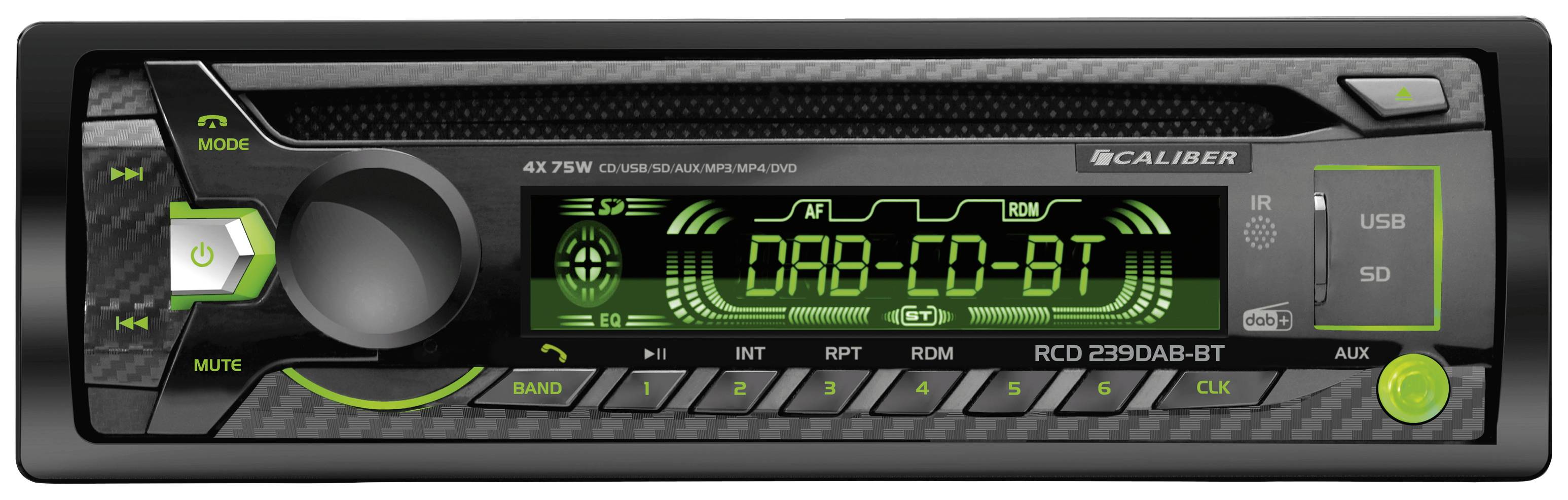 Caliber RCD239DAB-BT Autoradio tuner DAB+, kit mains libres bluetooth, avec télécommande
