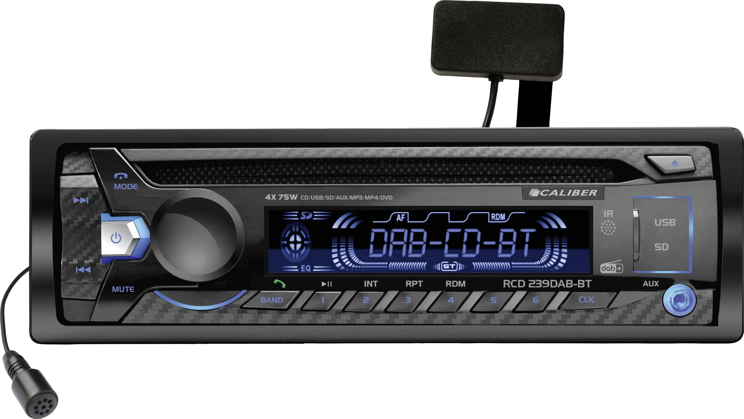 Caliber RCD239DAB-BT Autoradio tuner DAB+, kit mains libres bluetooth, avec télécommande
