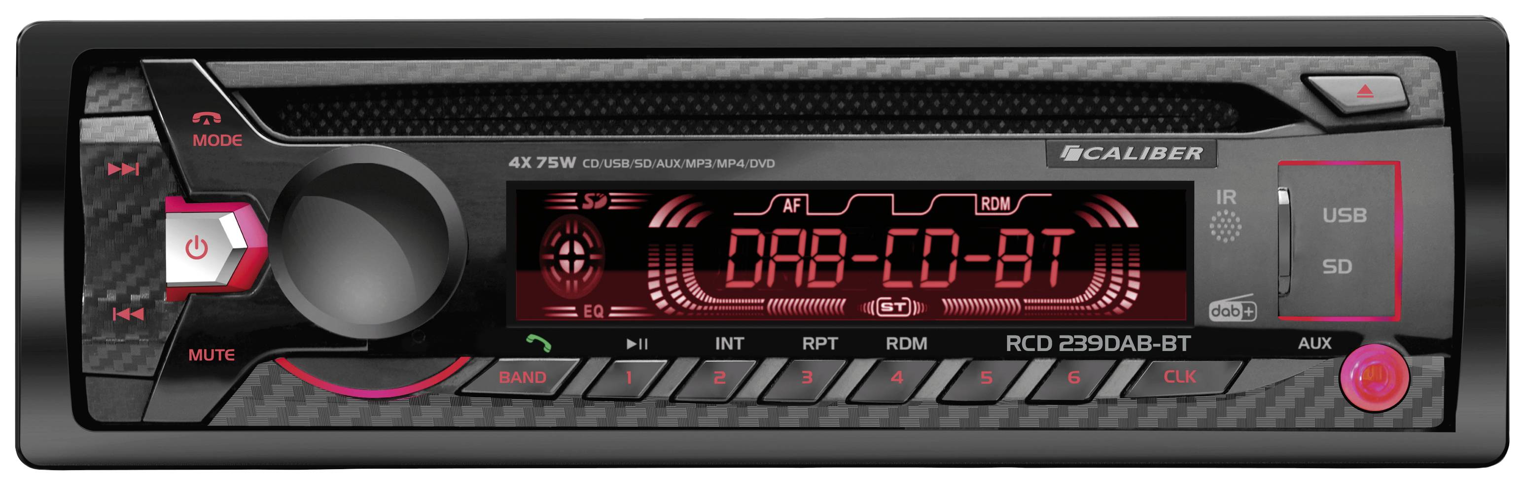 Caliber RCD239DAB-BT Autoradio tuner DAB+, kit mains libres bluetooth, avec télécommande