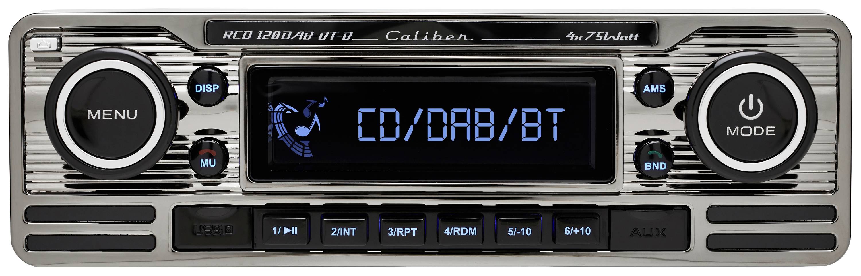 Caliber RCD120DAB-BT-B Autoradio tuner DAB+, kit mains libres bluetooth