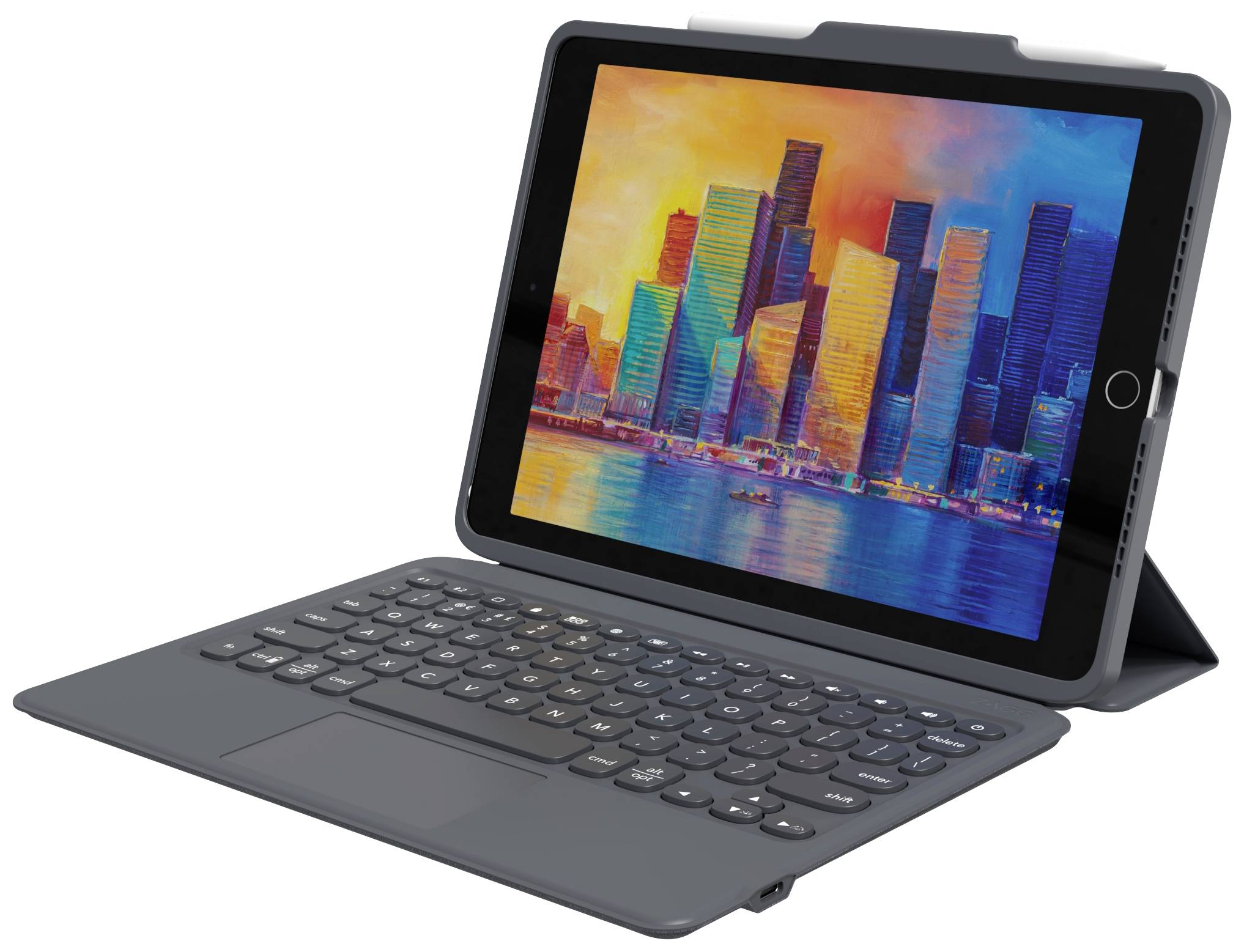 ZAGG ProKeys with Trackpad Clavier pour tablette avec étui Adapté à la marque (tablette): Apple iPad 10.2 (2019), iPad 10.2 (2020)