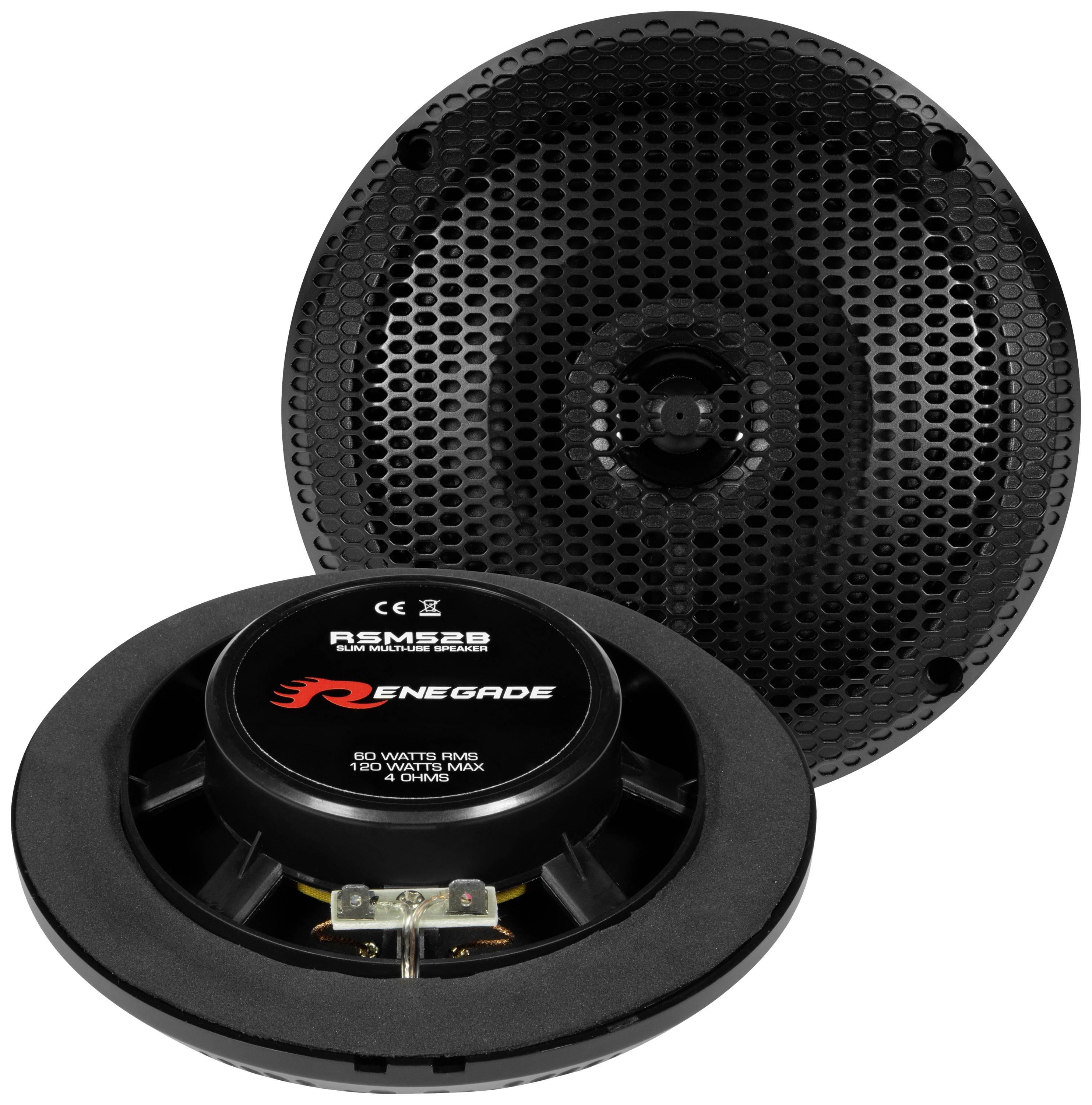 Renegade RSM52B Haut-parleur coaxial 2 voies à encastrer 120 W Contenu: 1 pc(s)