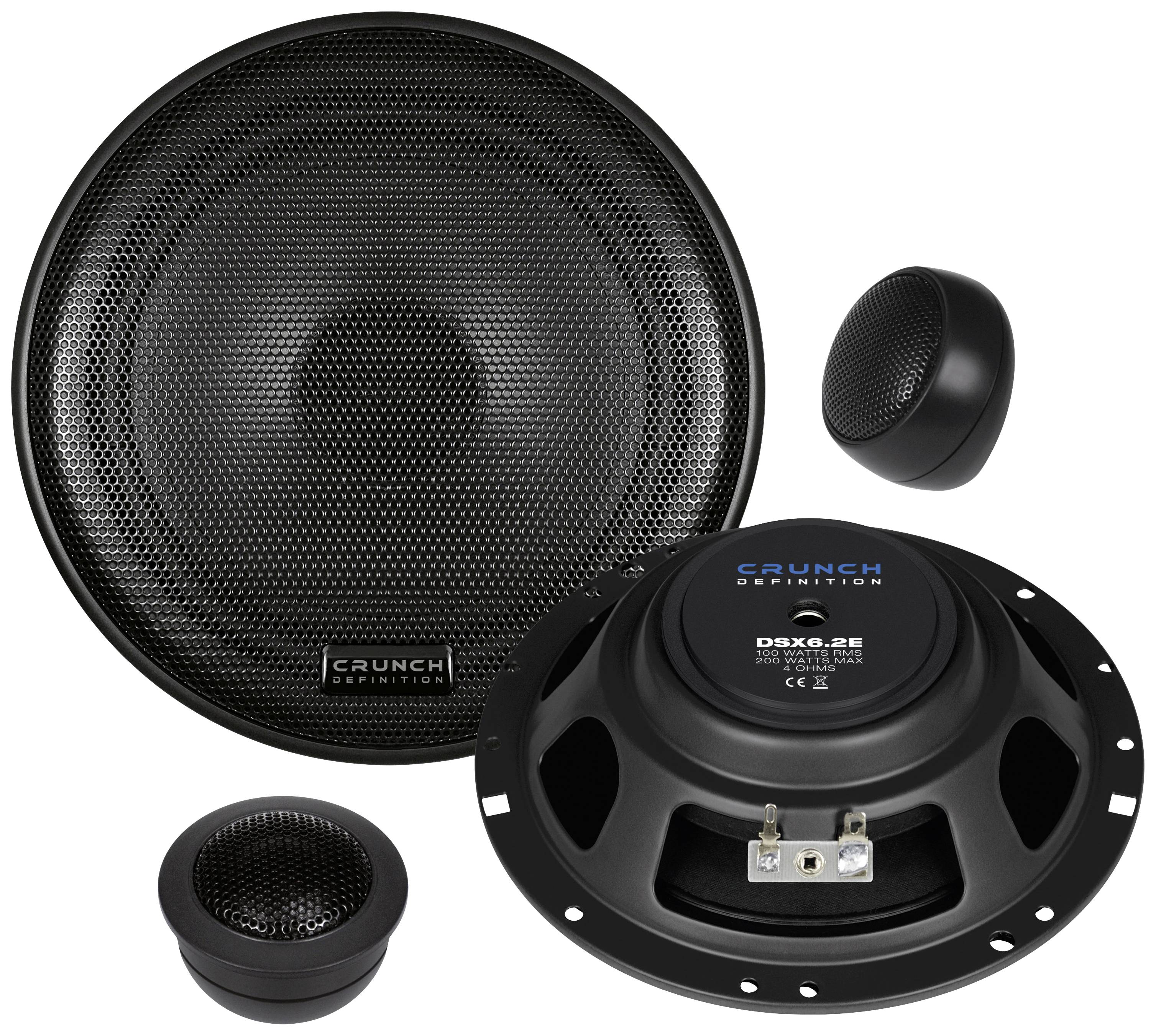Crunch DSX6.2E Set de haut-parleurs 2 voies à encastrer 200 W Contenu: 1 pc(s)
