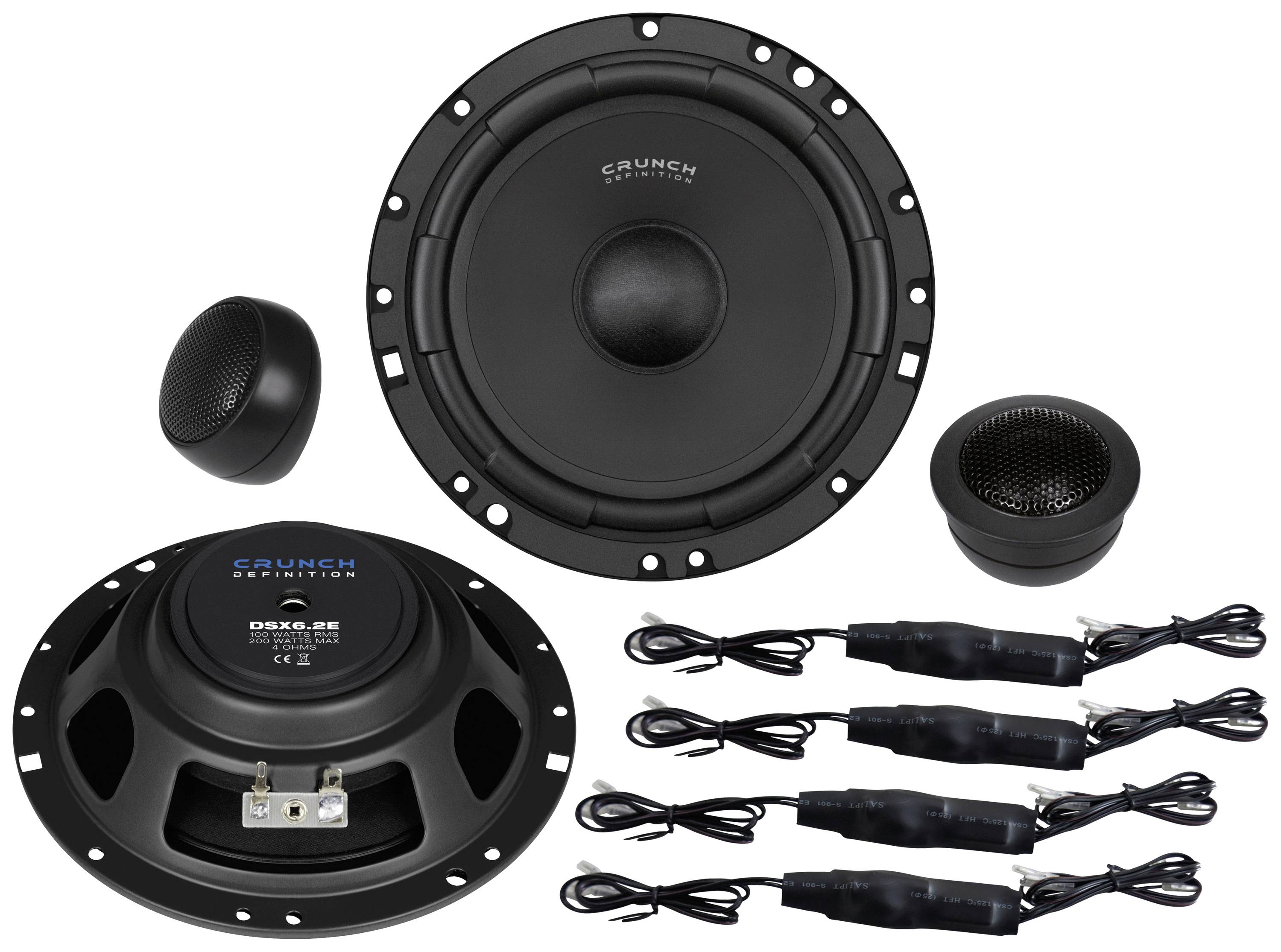 Crunch DSX6.2E Set de haut-parleurs 2 voies à encastrer 200 W Contenu: 1 pc(s)