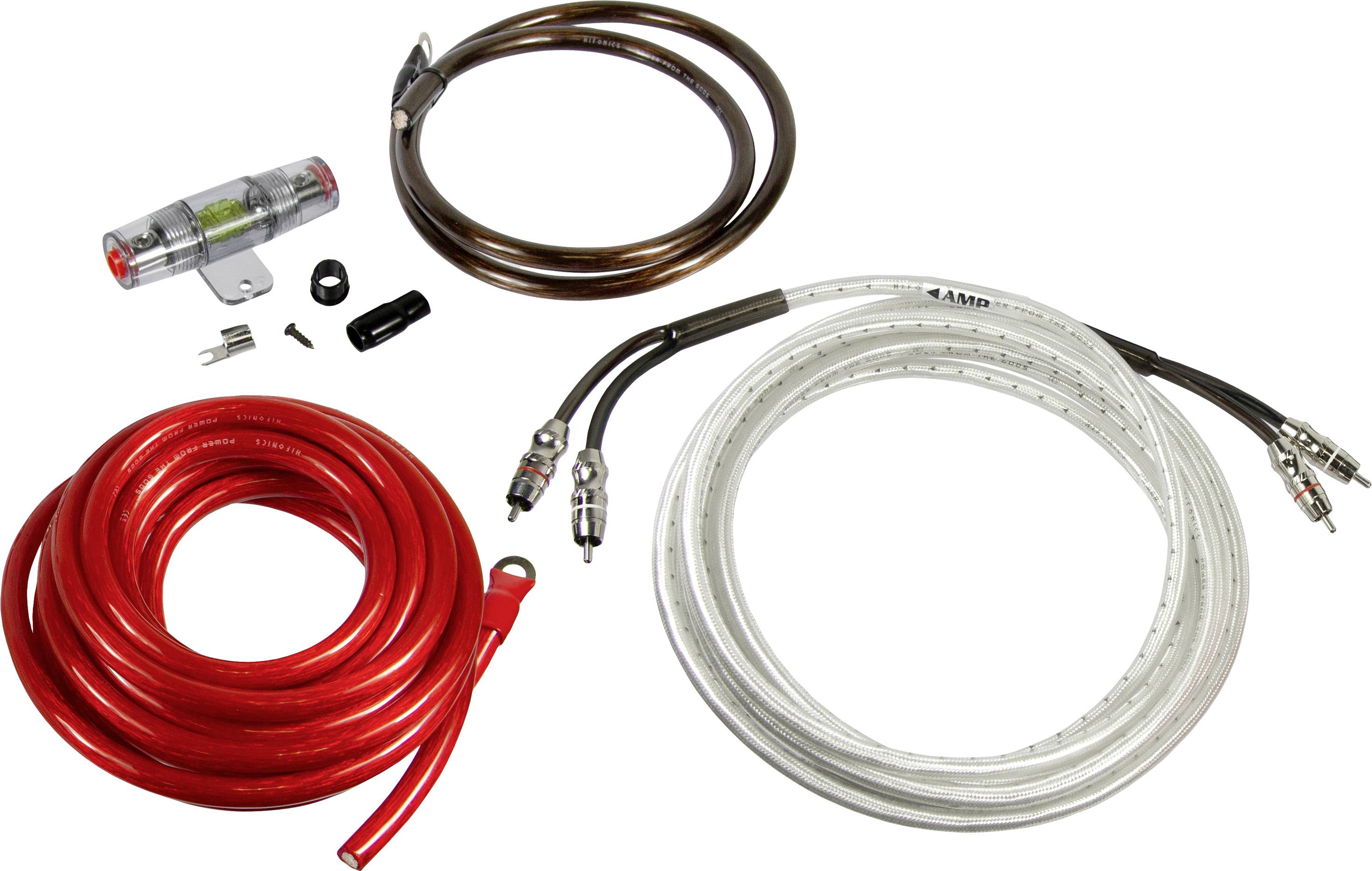 Hifonics Jeu de câbles d'alimentation HiFi auto 25 mm², 25 mm², 0.5 mm²