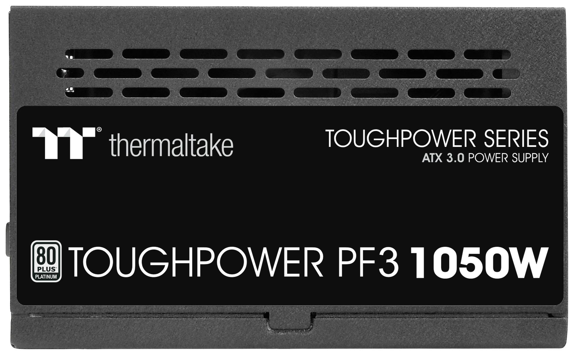 Bloc d'alimentation de la marque Thermaltake, modèle Toughpower PF3, 1050 watts, ATX 3.0, certifié 80 Plus Platinum.