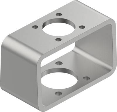 Support de métal de forme rectangulaire avec plusieurs trous de perçage. Adapté pour la fixation ou le montage de composants.