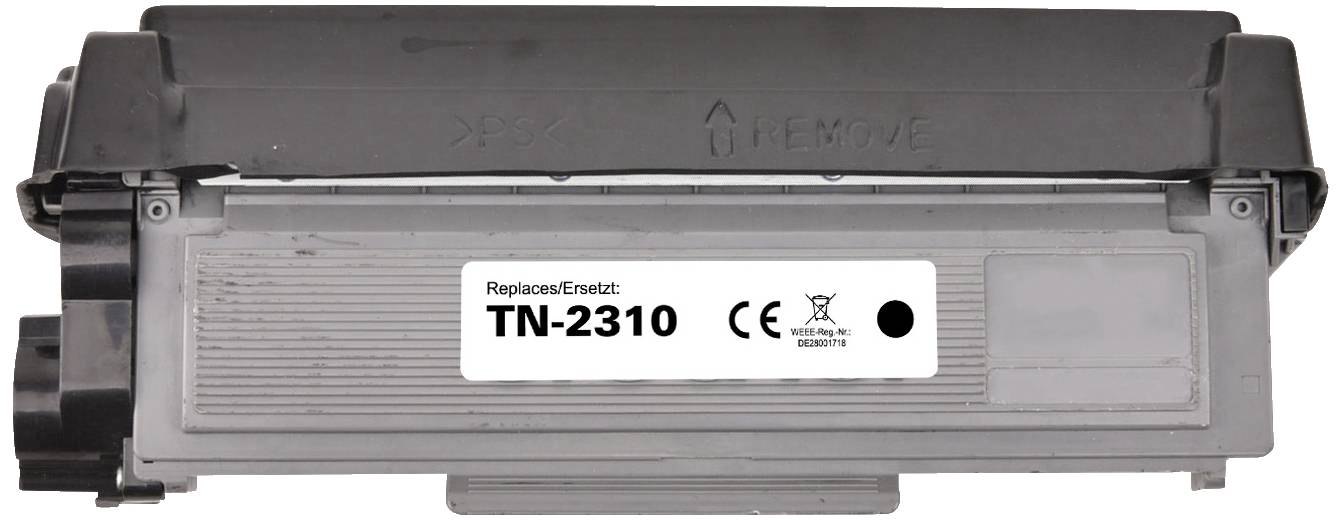 Cartouche de toner 'TN-2310', modèle de remplacement avec marquage CE, compacte et rectangulaire, compatible avec les imprimantes Canon.