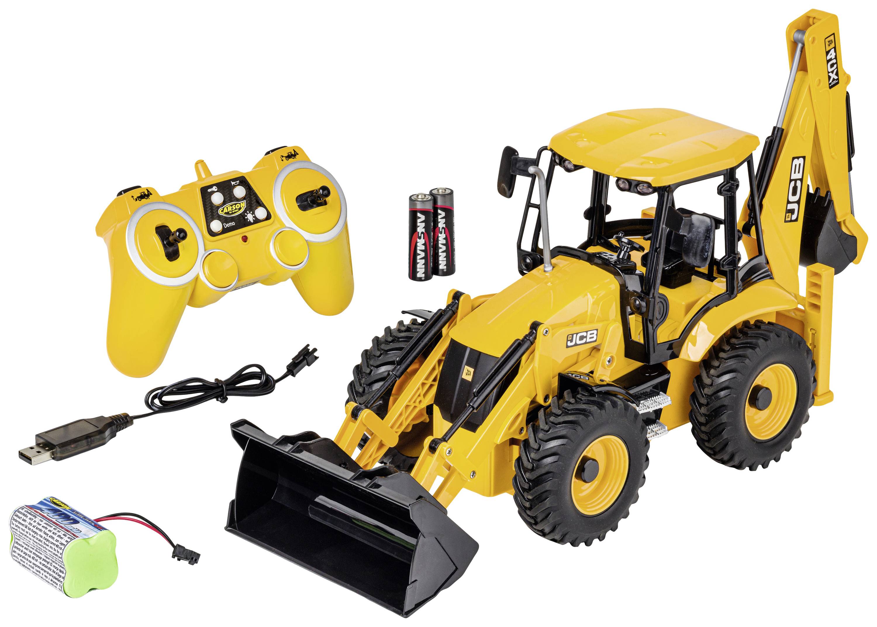 Carson Modellsport 907668 1:20 Baggerlader JCB 2.4G 100% RTR 1:20 électrique Modèle réduit RC débutant 100% RtR