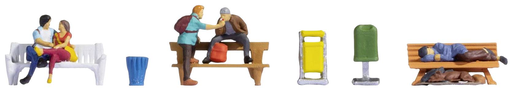 NOCH H0 Des personnes sur des bancs 15238 modèle fini