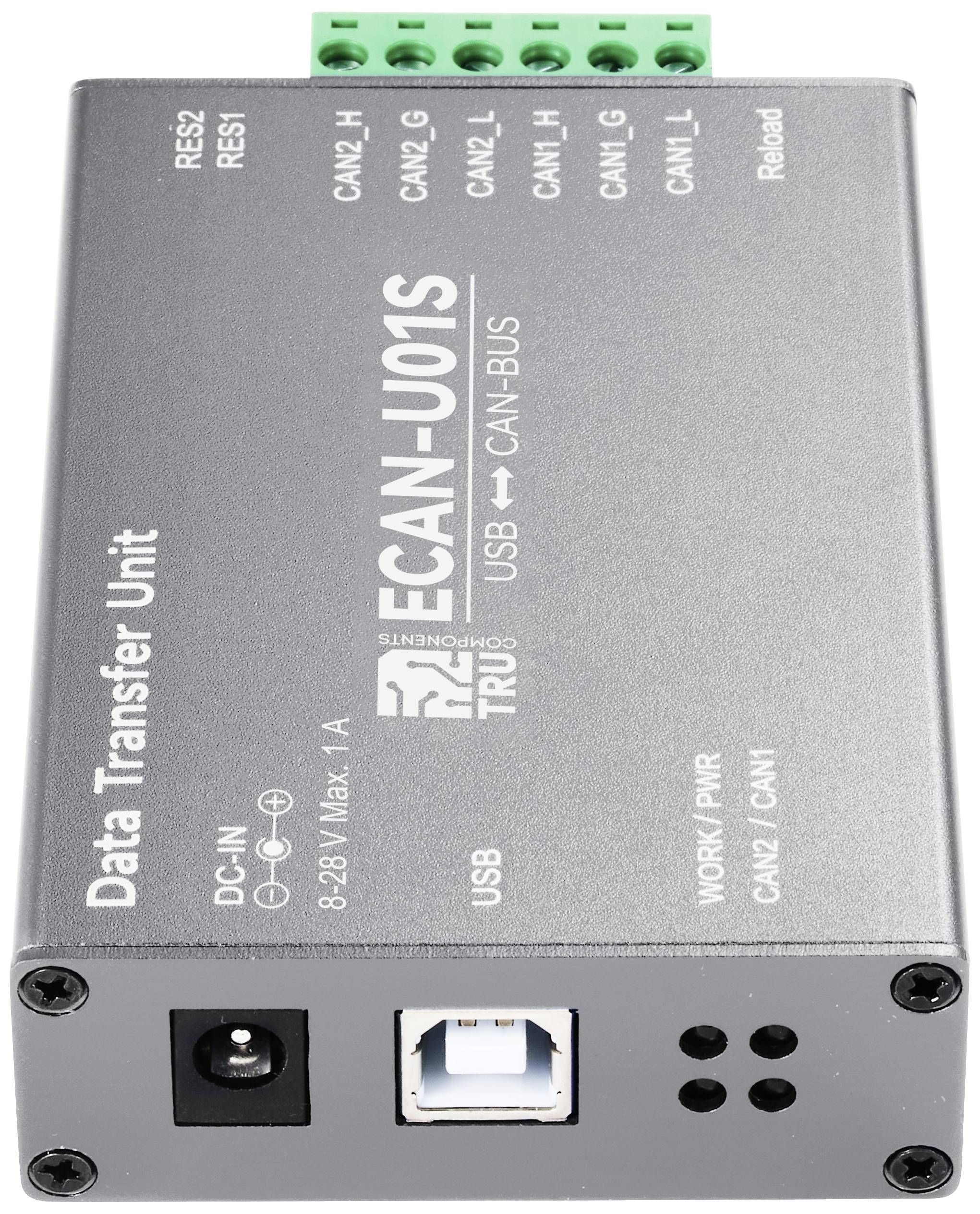 TRU COMPONENTS TC-ECAN-U01S Convertisseur CAN USB, Bus CAN 8 V/DC, 28 V/DC 1 pc(s)