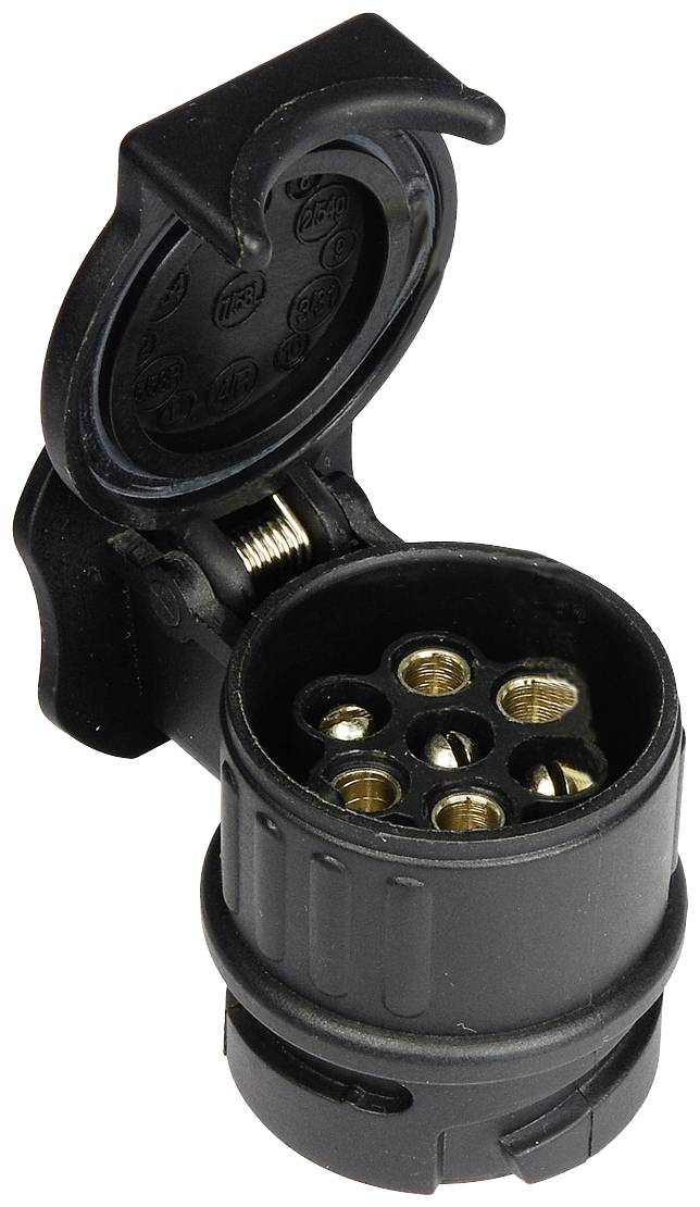 HP Autozubehör 28647 Adaptateur pour remorque [prise mâle 7 pôles - prise femelle 13 pôles] plastique