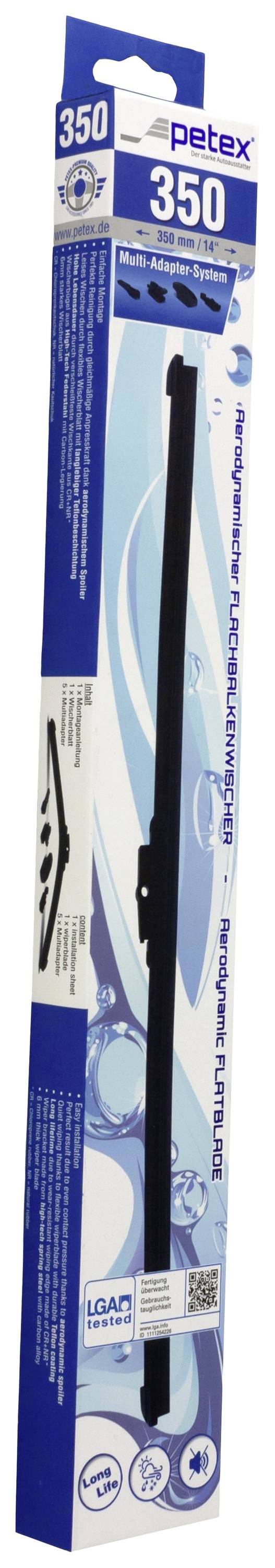 Petex Balai d'essuie-glace plat 350 mm