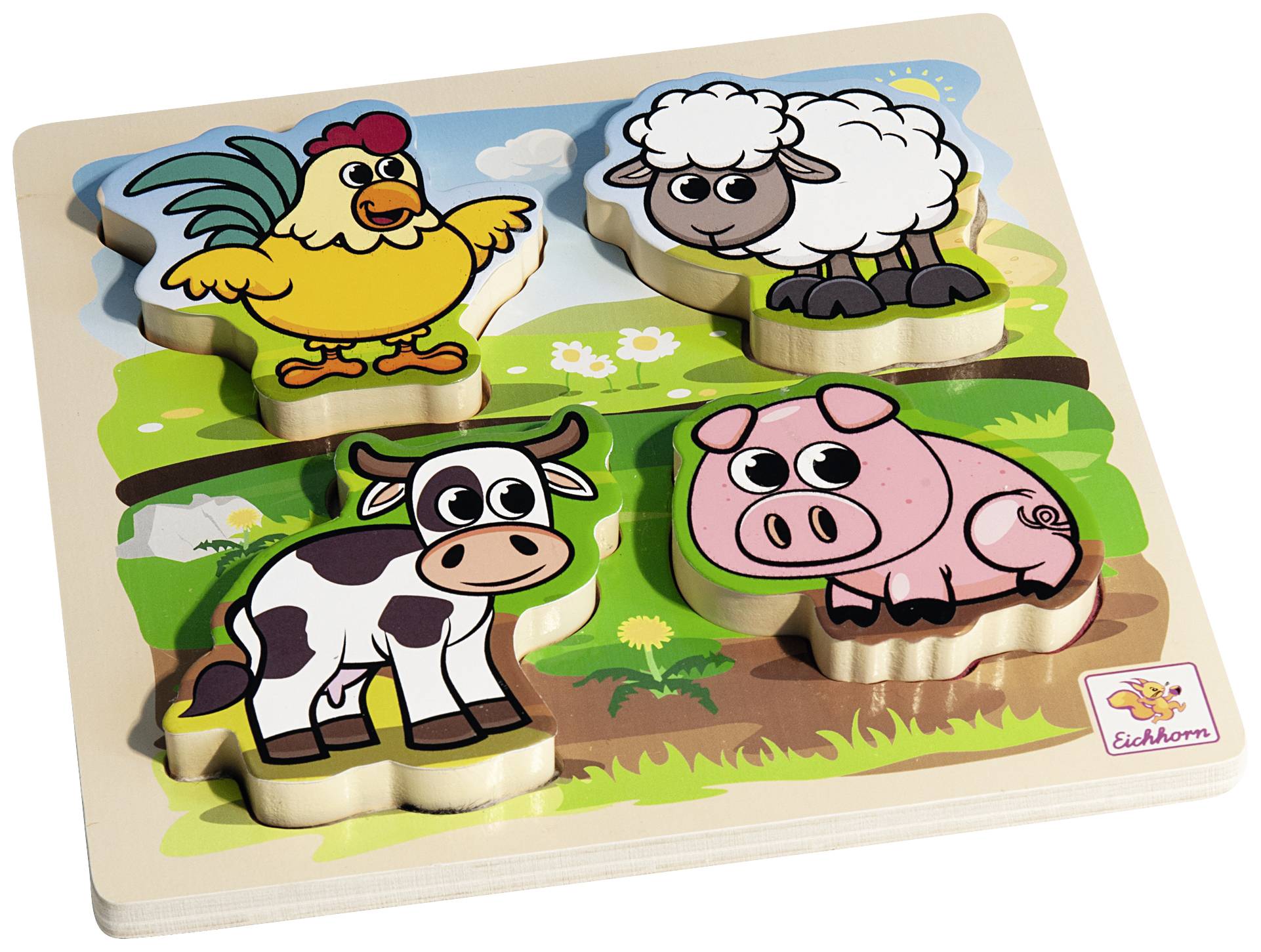 Eichhorn Puzzle avec tissu, 5 pièces 100003687
