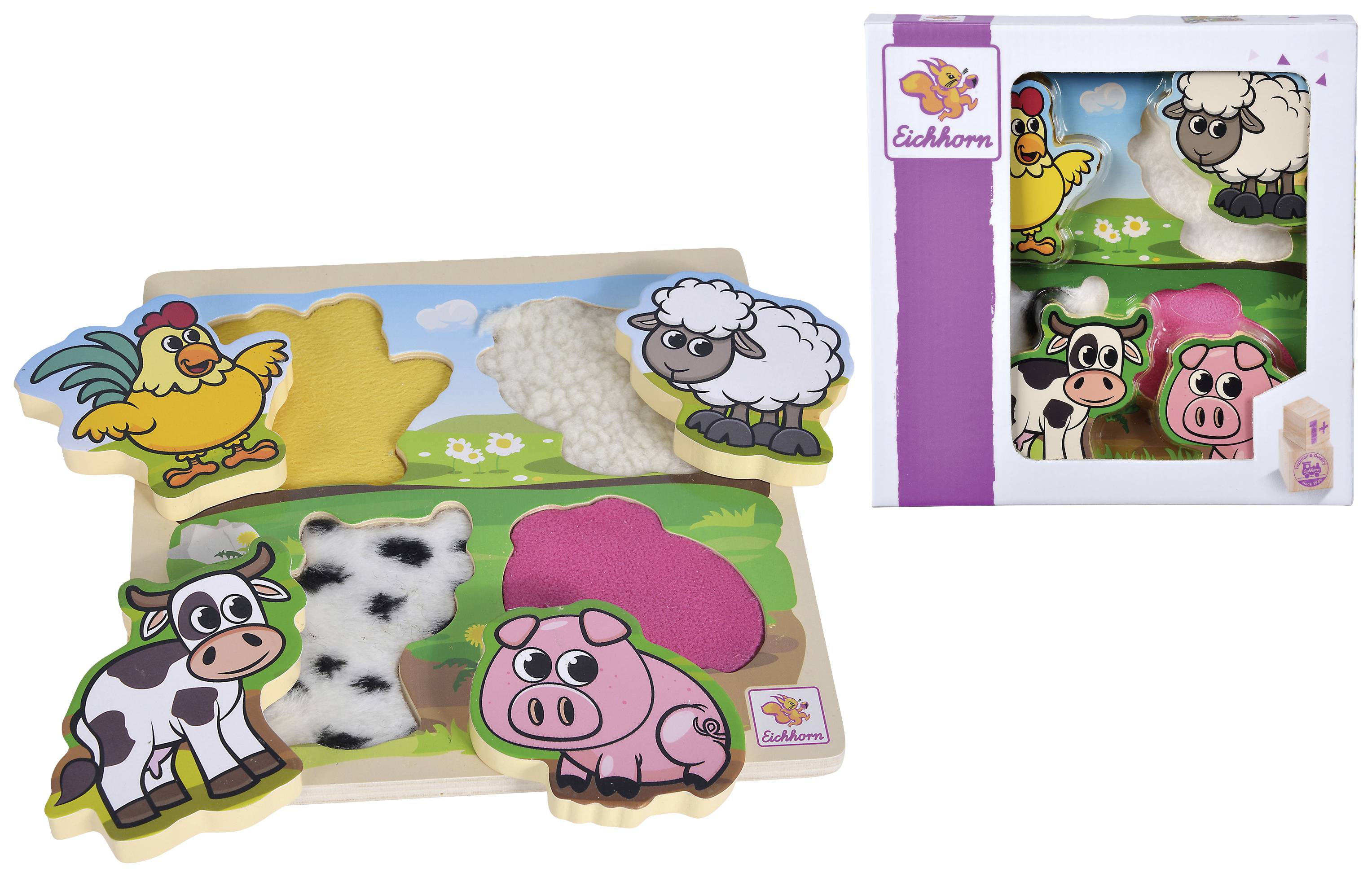 Eichhorn Puzzle avec tissu, 5 pièces 100003687