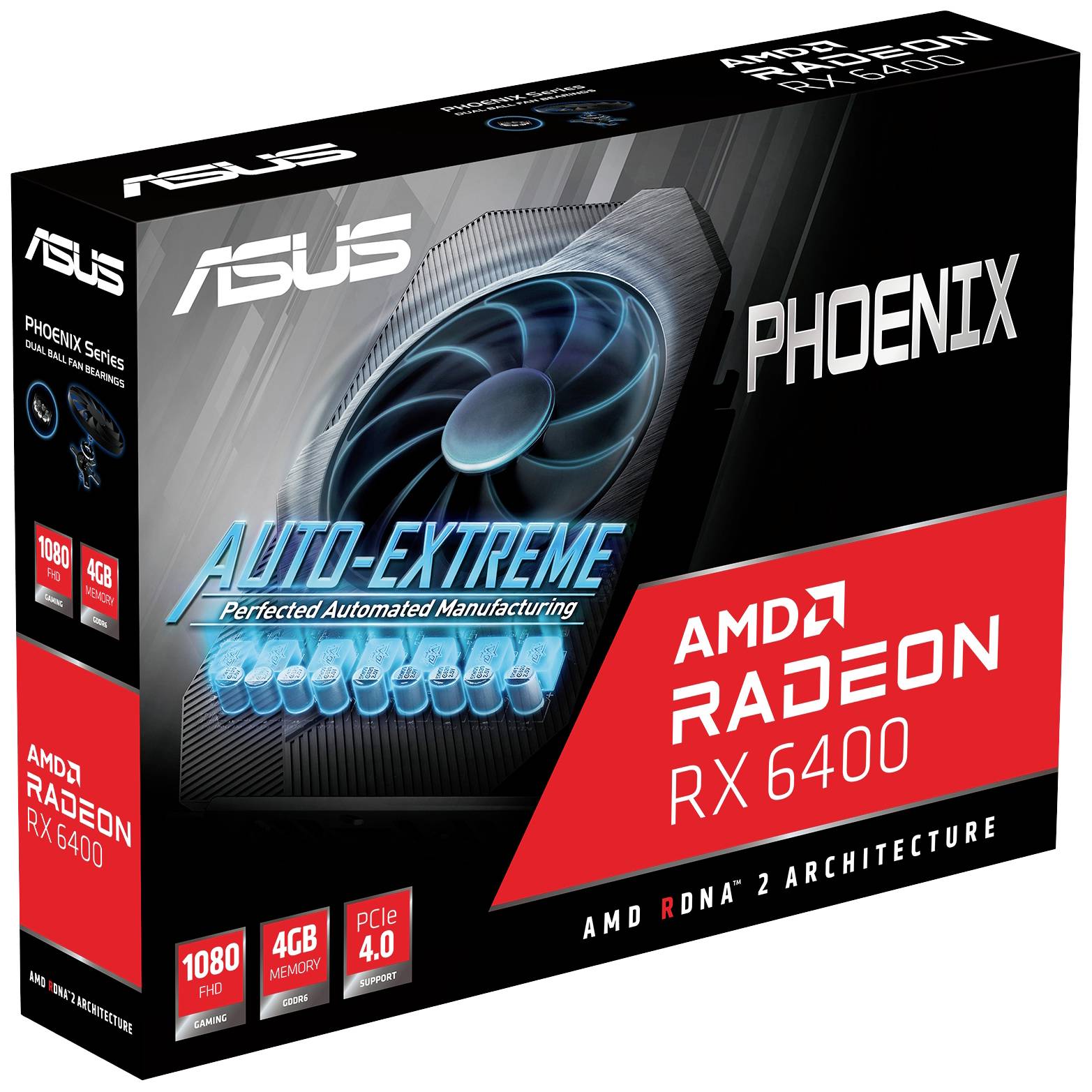 Asus Carte graphique AMD Radeon RX 6400 4 GB GDDR6-RAM PCIe HDMI™, DisplayPort