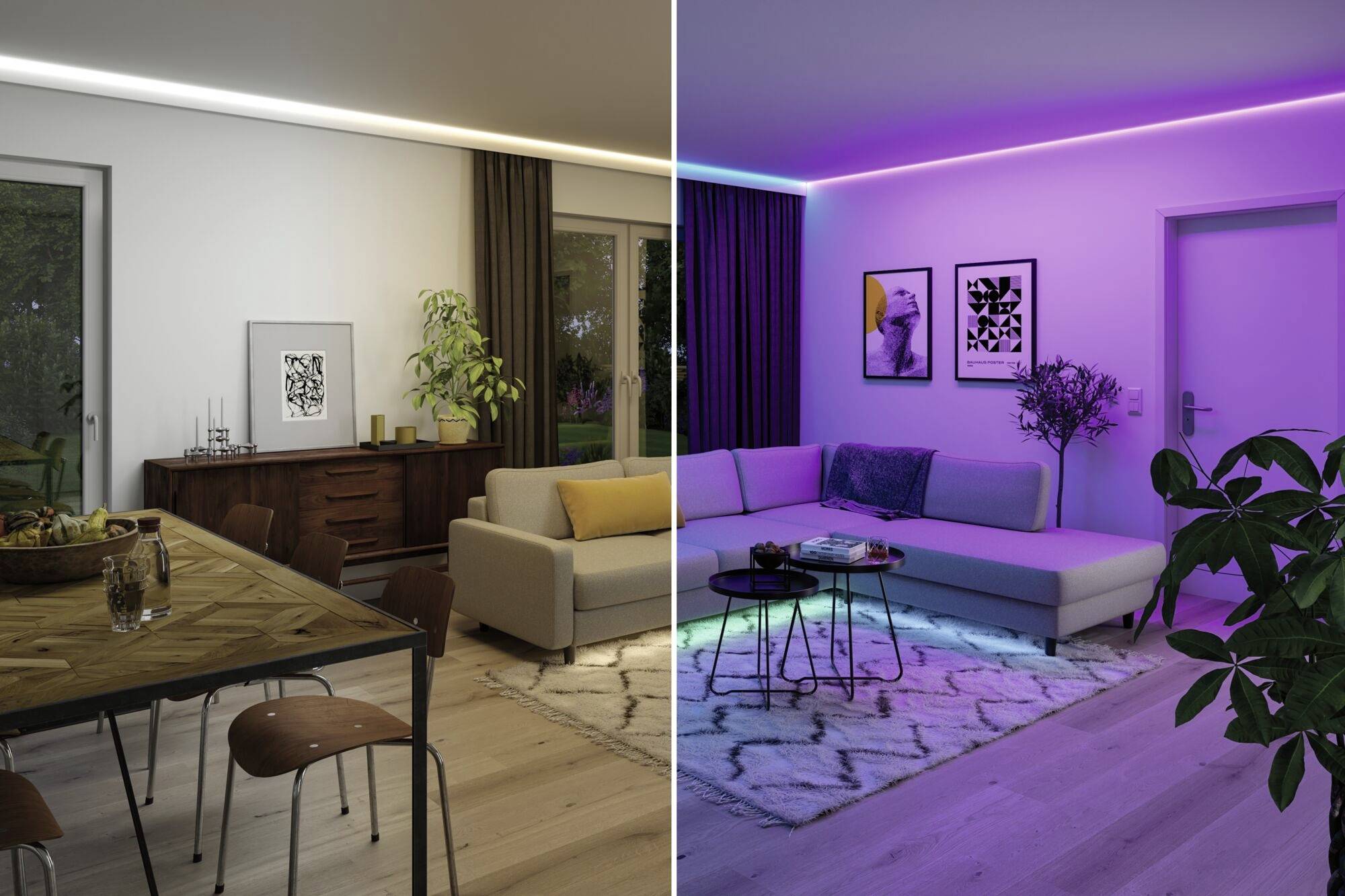 Paulmann 70529 Ruban LED (Base) 230 V 3 m blanc chaud, RVBB 1 set