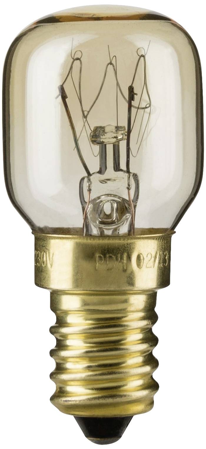 Ampoule à culot E14 avec filament apparent, adaptée à l'éclairage décoratif, socle doré.