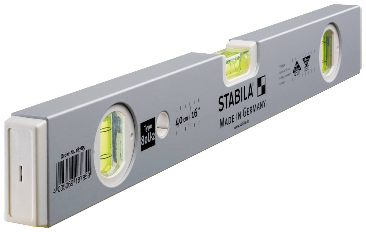 Stabila Type 80 U-2 18785 Niveau à bulle 40 cm 0.5 mm/m