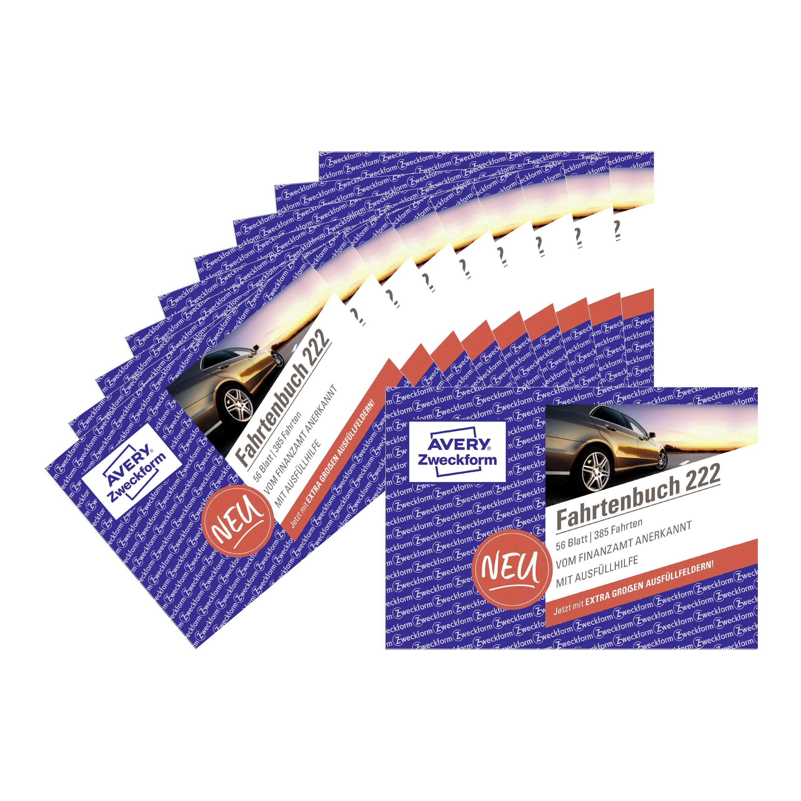 Le 'Fahrtenbuch 222', un produit d'Avery Zweckform, offre 40 pages pour la consignation des trajets, reconnu par l'administration fiscale.