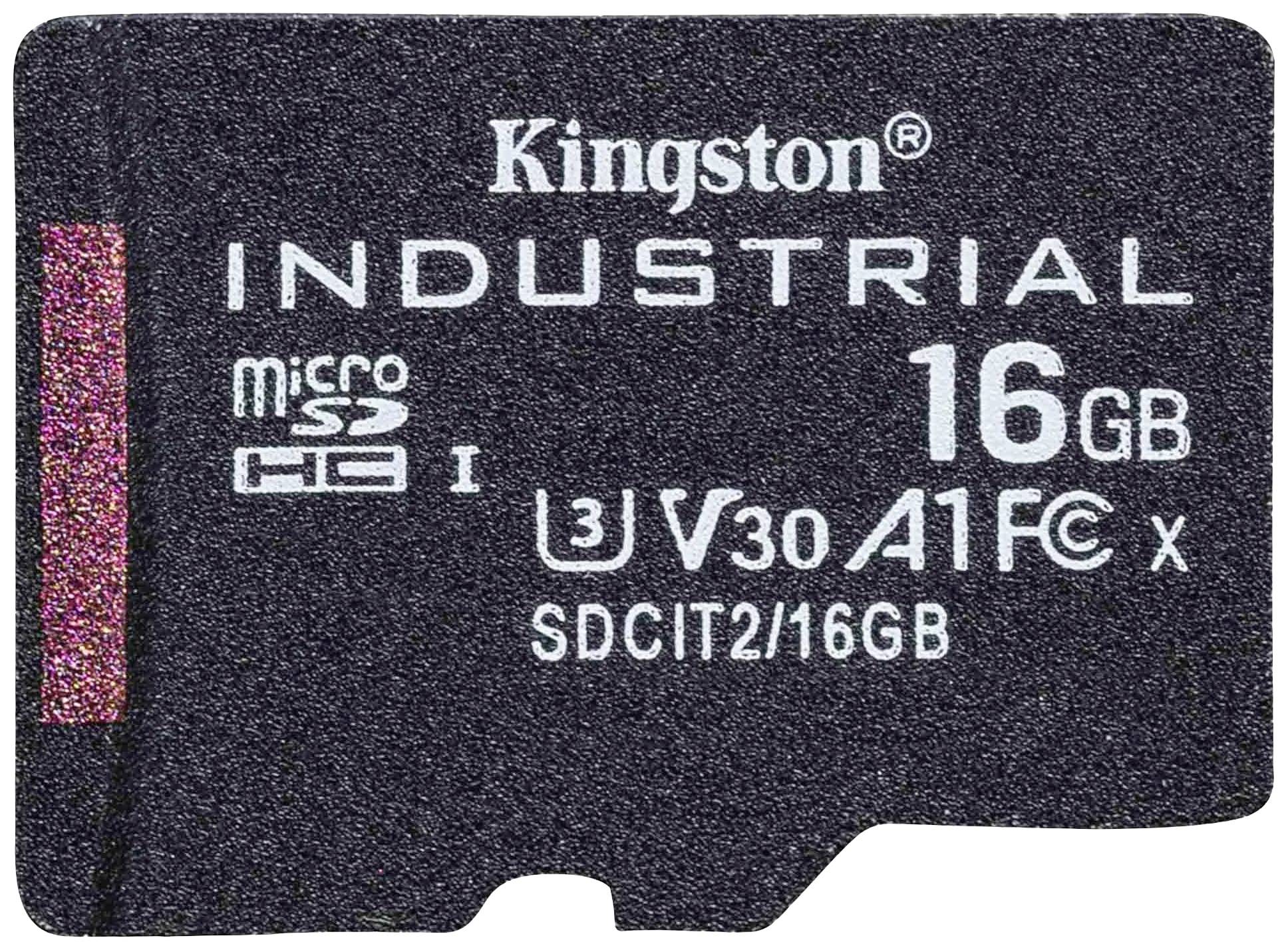 Kingston Industrial Carte microSDHC 16 GB Class 10 UHS-I