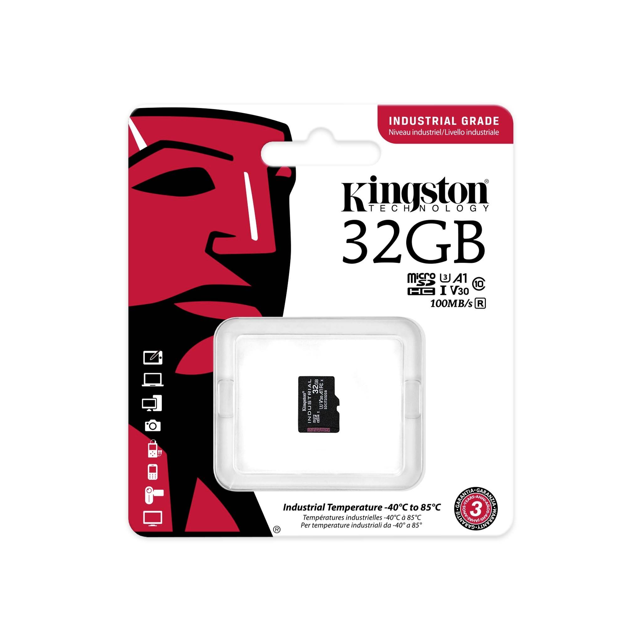 Kingston Industrial Carte microSDHC 32 GB Class 10 UHS-I