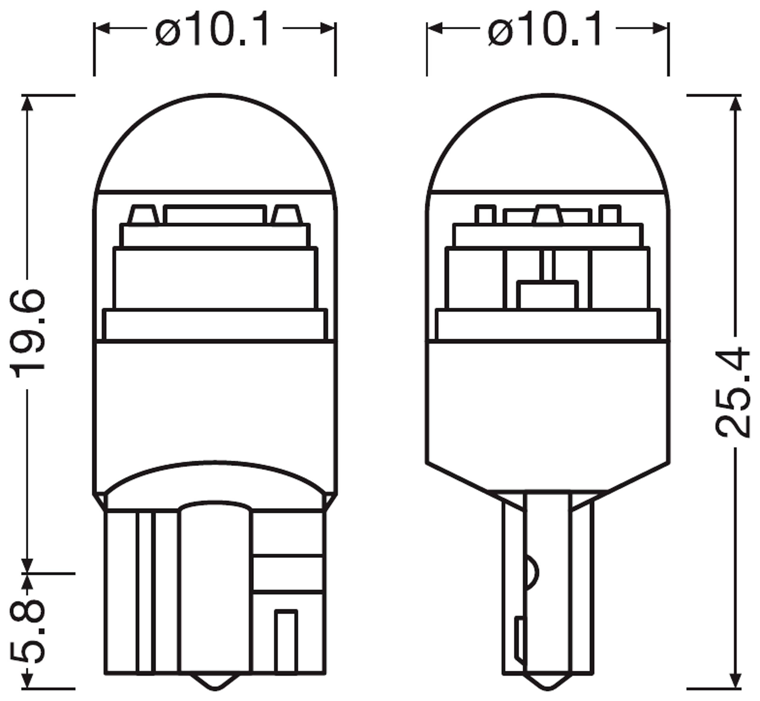 OSRAM 2825DWNBC-02B Ampoule LED LED Night Breaker® W5W 1 W 12 V
