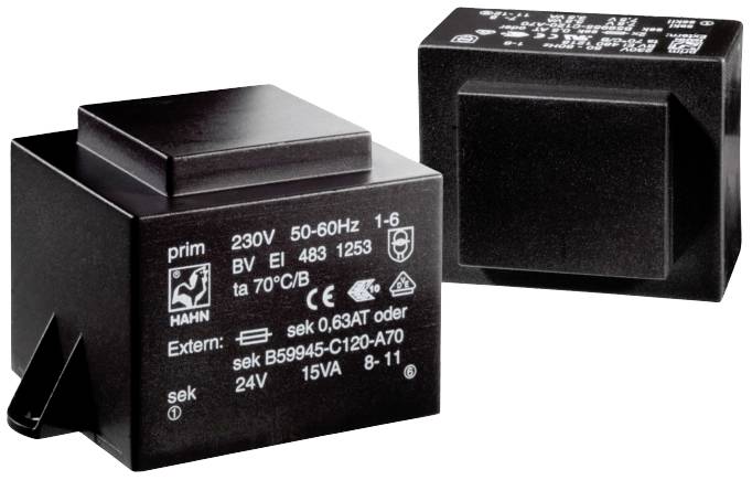Hahn BV EI 481 1307 Transformateur pour circuits imprimés 1 x 230 V 1 x 18 V/AC 10.0 VA