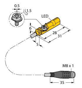 Turck Capteur de champ magnétique PNP BIM-UNT-AP7X-0,3-PSG3S