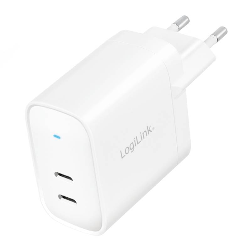 LogiLink PA0282 Chargeur USB 20 W 2x USB-C® Power Delivery blanc intérieure USB Power Delivery (USB-PD)