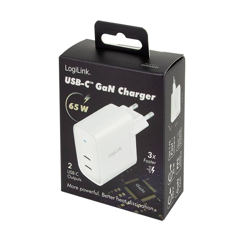 LogiLink PA0283 Chargeur USB intérieure, pour prise murale USB-C® femelle (Power Delivery) Nbr. de sorties: 2 x USB Power
