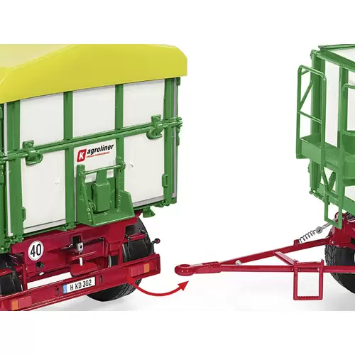 Wiking 077866 Echelle I Modèle réduit de remorque Kröger HKD 302, blanc Wiking 077866 Echelle I Modèle réduit de remorque Kröger HKD 302, blanc