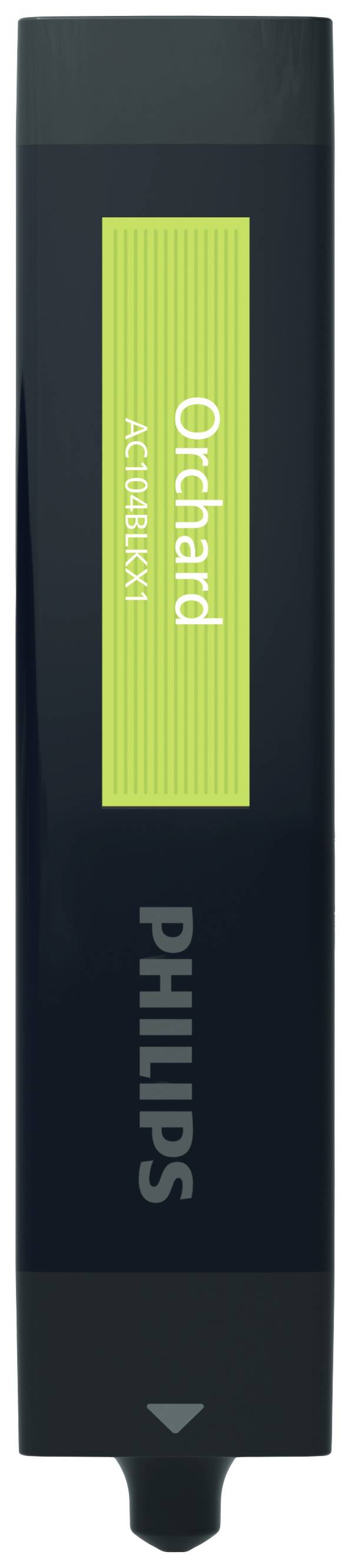 Filtre à air Philips avec étiquette verte portant l'inscription 'Orchard AC4167'.