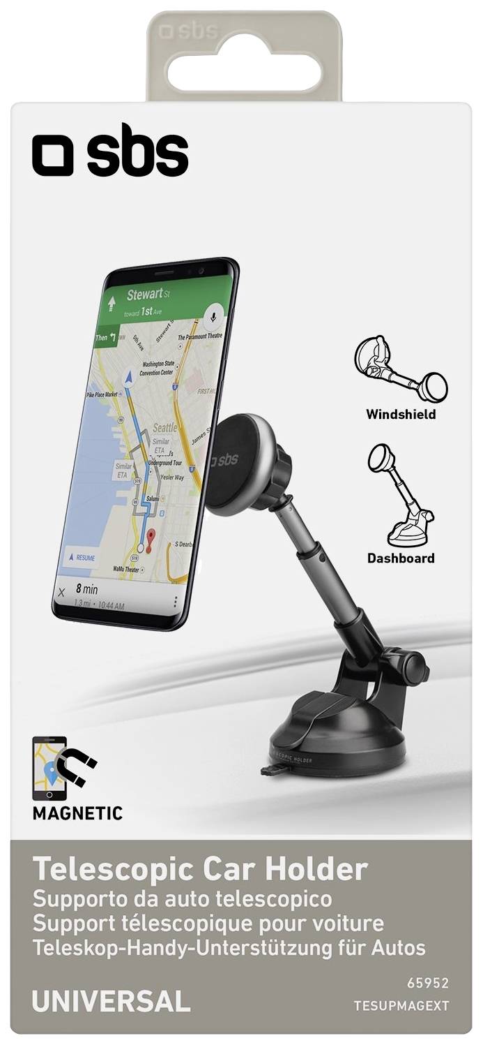 sbs mobile TESUPMAGEXT ventouse Support de téléphone portable pour voiture pivotant à 360°