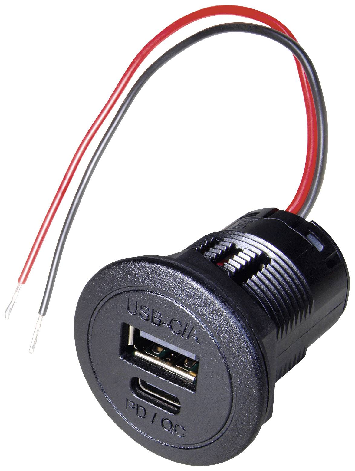 ProCar Power USB-C/A double prise PD/QC sans LED Charge de courant max=2.2 A 12 - 24 V/DC