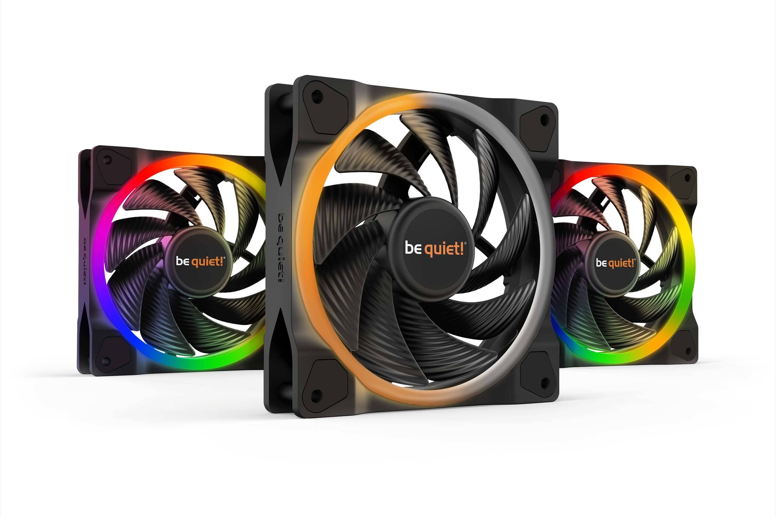 BeQuiet Light Wings Ventilateur pour PC noir avec éclairage LED