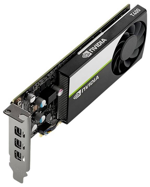 PNY Carte graphique pour poste de travail T400 4 GB GDDR6-RAM PCIe x16 mini-DisplayPort, DisplayPort profil bas