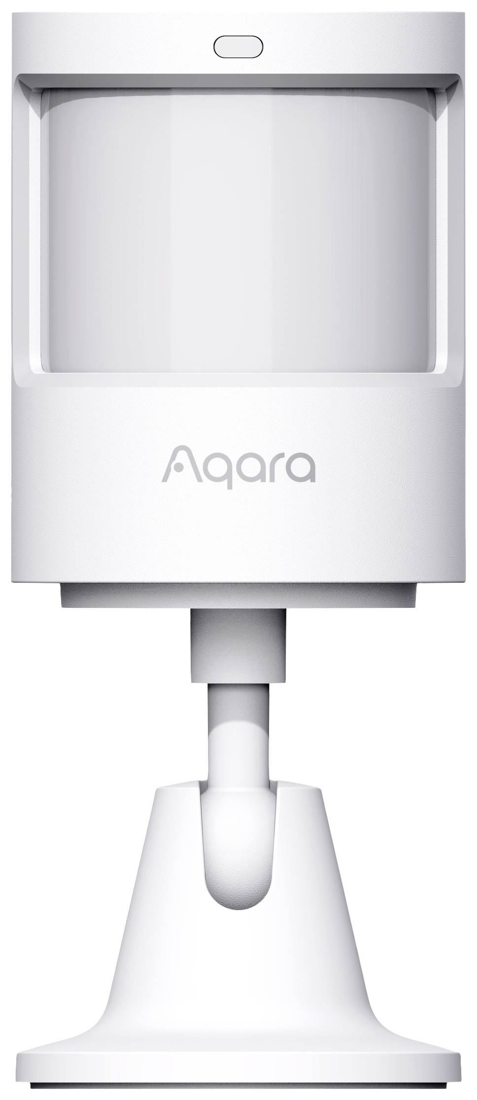 Capteur de mouvement Aqara en blanc avec support flexible, pour la surveillance des espaces.