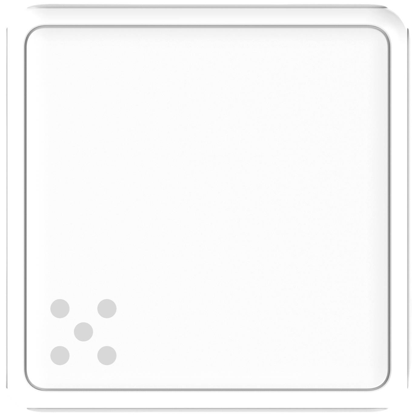 Cinq points gris dans le coin inférieur gauche sur un fond blanc, probablement un élément décoratif sans autre information.