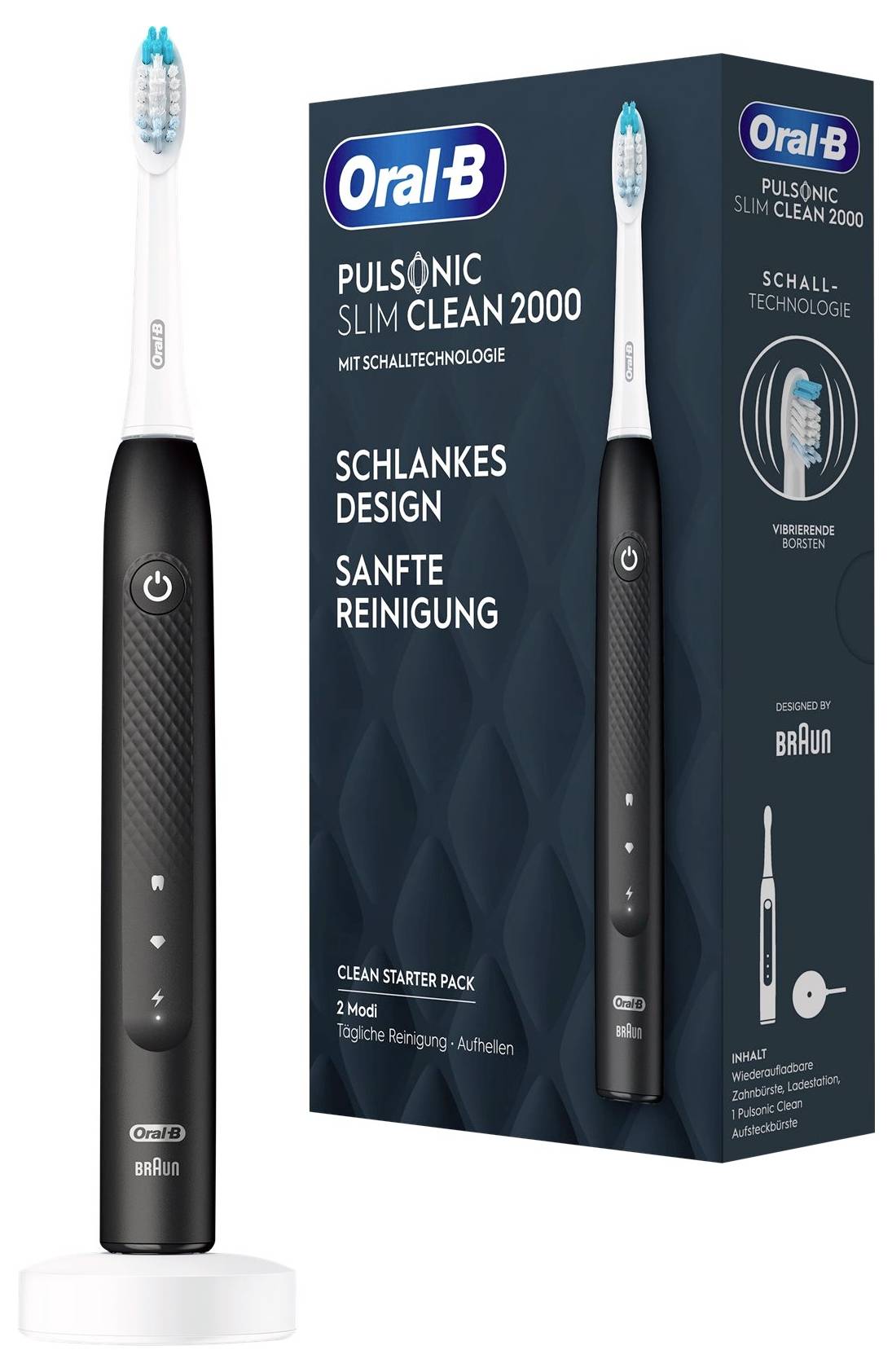 Oral-B Pulsonic Slim Clean 2000 Black 396208 Brosse à dents électrique noir