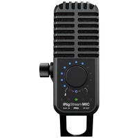 IK Multimedia iRig Stream Mic Pro Sur pied Micro de studio Type de transmission (détails):filaire avec trépied, avec câble jack IK Multimedia iRig Stream Mic Pro Sur pied Micro de studio Type de transmission (détails):filaire avec trépied, avec câble jack