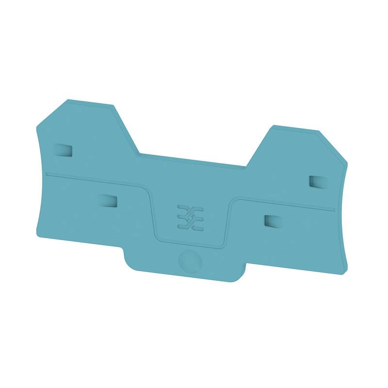Un support de câble en plastique turquoise, en forme d'un élément de carrosserie stylisé, à la fois orienté design et fonctionnel.